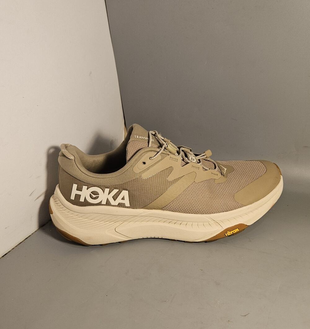 Hoka Transport Mens Sz 10 D Dune Eggnog Athletic Vibram Sneaker Walking/Hiking